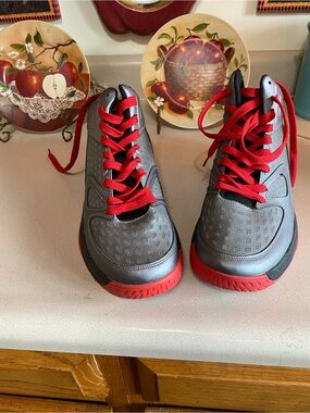 And1 Red and Gray Performance Sneakers